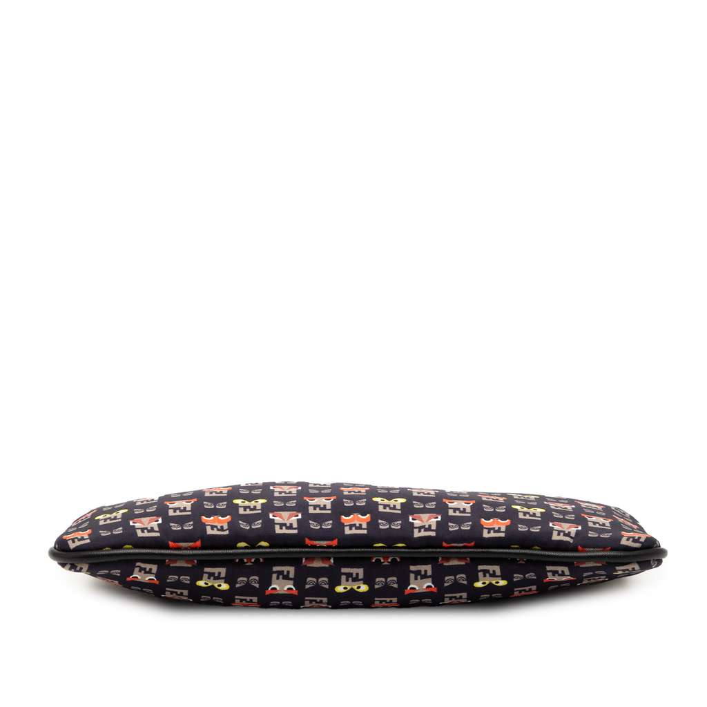 Fendi Canvas Monster Clutch Black Canvas Good condition - Inside View