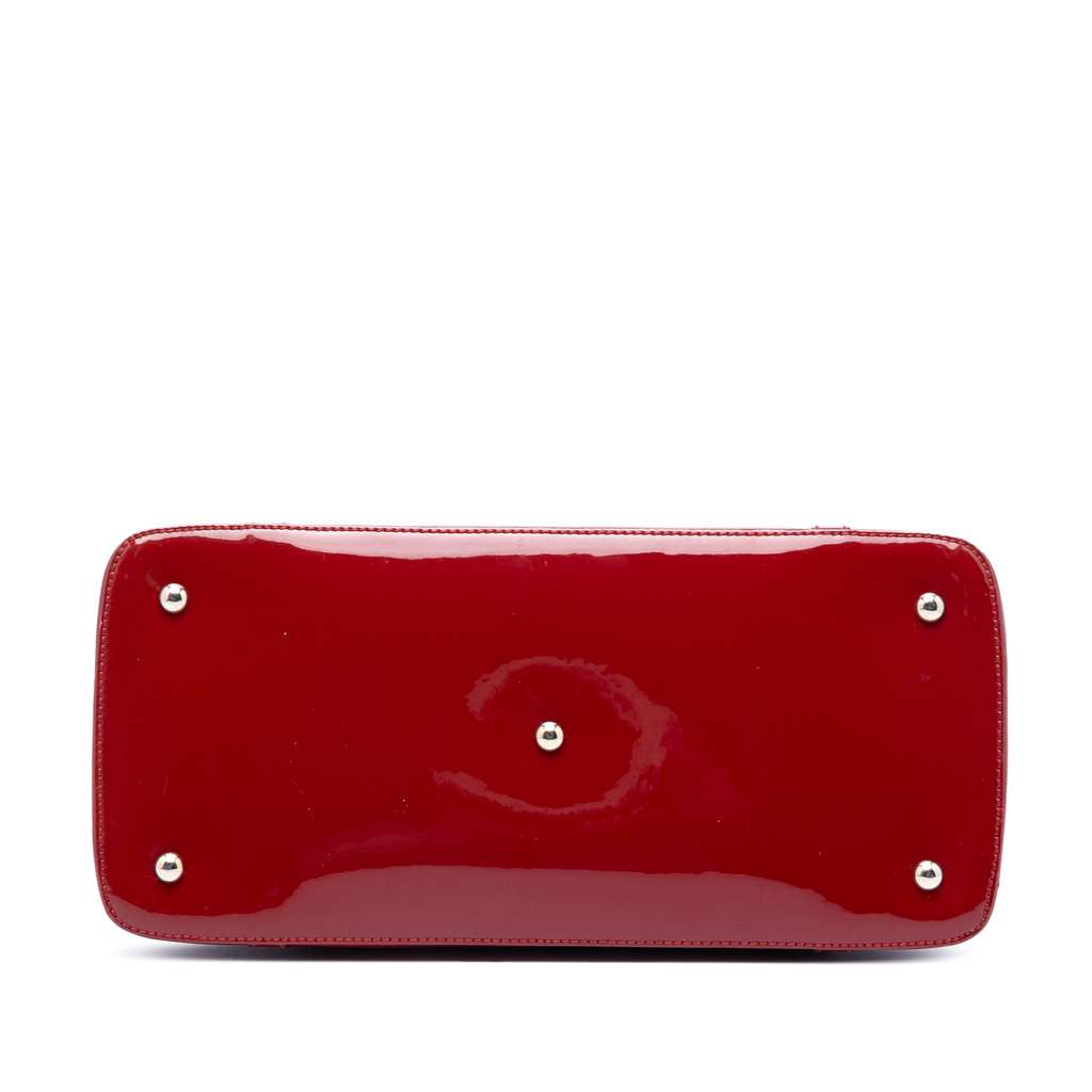 Gucci Large Microguccissima Patent Nice Dome Satchel Red Leather Good condition - Inside View