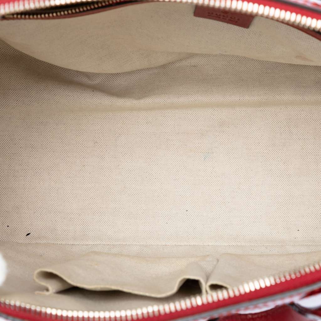 Gucci Large Microguccissima Patent Nice Dome Satchel Red Leather Good condition - Model View