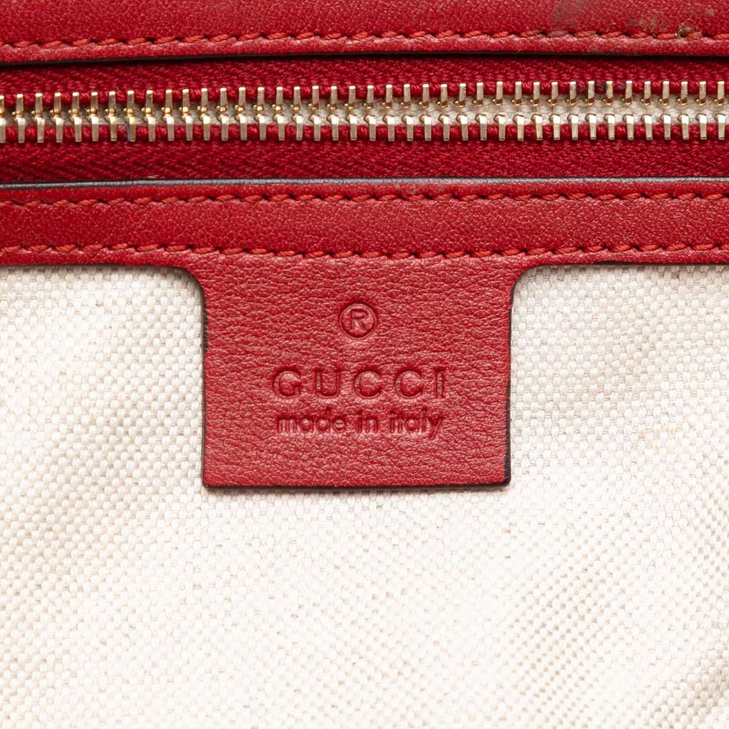 Gucci Large Microguccissima Patent Nice Dome Satchel Red Leather Good condition - Box View