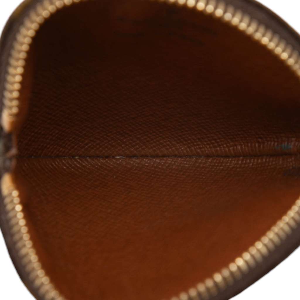 Louis Vuitton Monogram Round Coin Pouch Brown Good condition - Model View