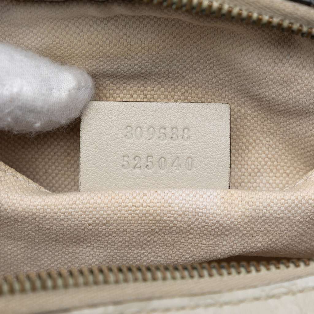 Gucci Microguccissima Sunshine Disco Camera Bag White Leather Good condition - Box View