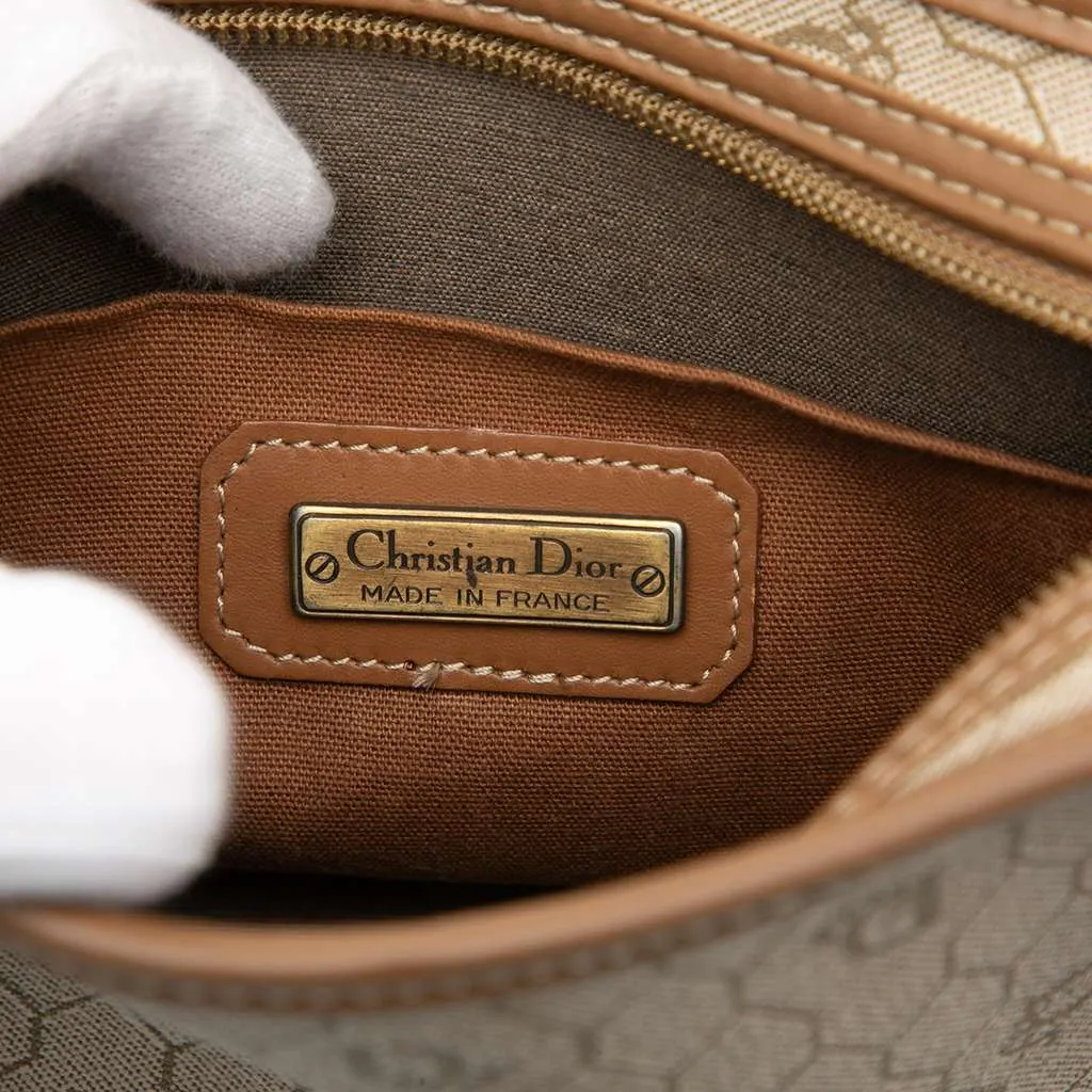 Dior Honeycomb Coated Canvas Pouch Beige Very good - Box View