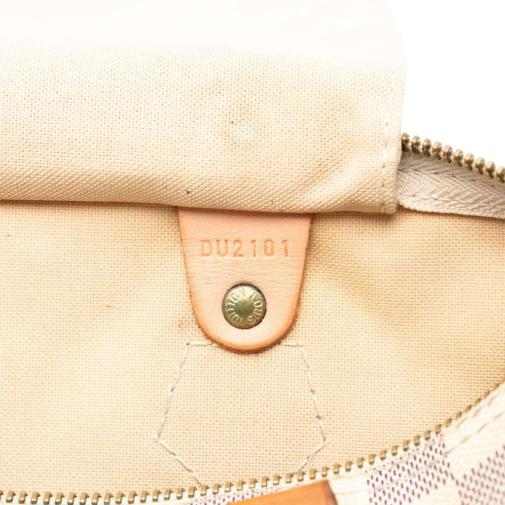 Louis Vuitton Damier Azur Speedy 30 White Good condition - Box View