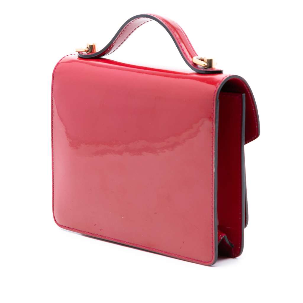 Louis Vuitton Vernis Monceau BB Red Leather Good condition - Back View
