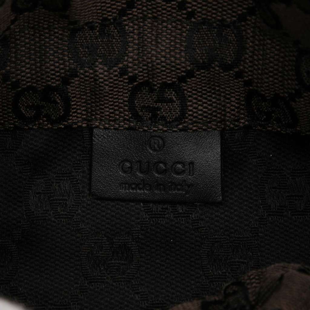 Gucci GG Canvas Drawstring Pouch Brown Canvas Good condition - Box View