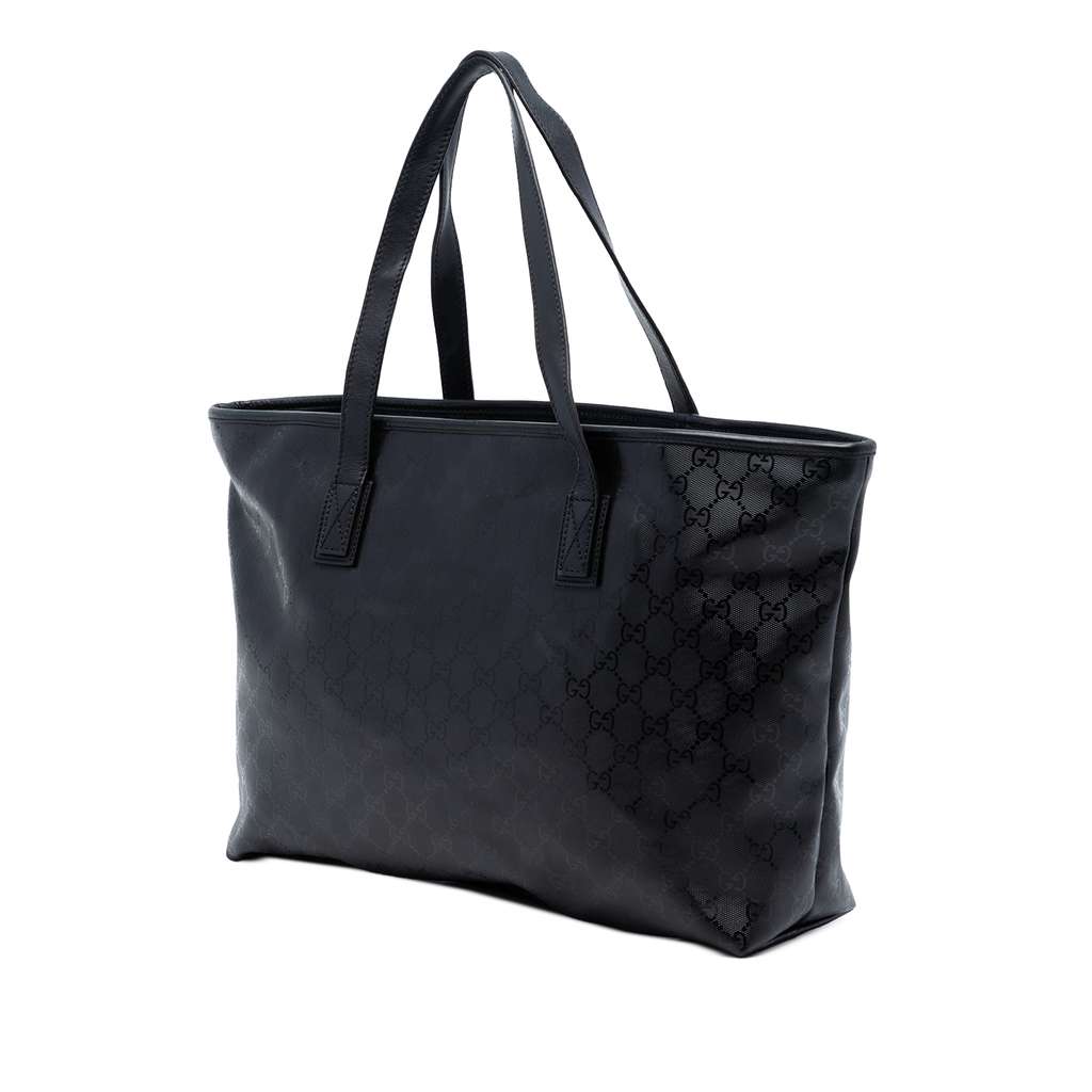 Gucci Medium GG Imprime Tote Black Canvas Good condition - Back View