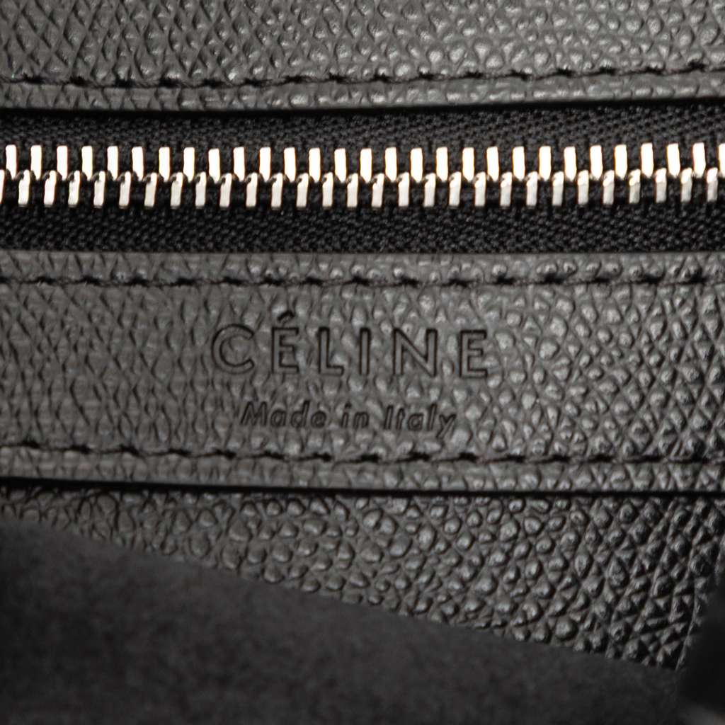 Celine Small Grained Calfskin Vertical Cabas Satchel Black Leather Good condition - Box View