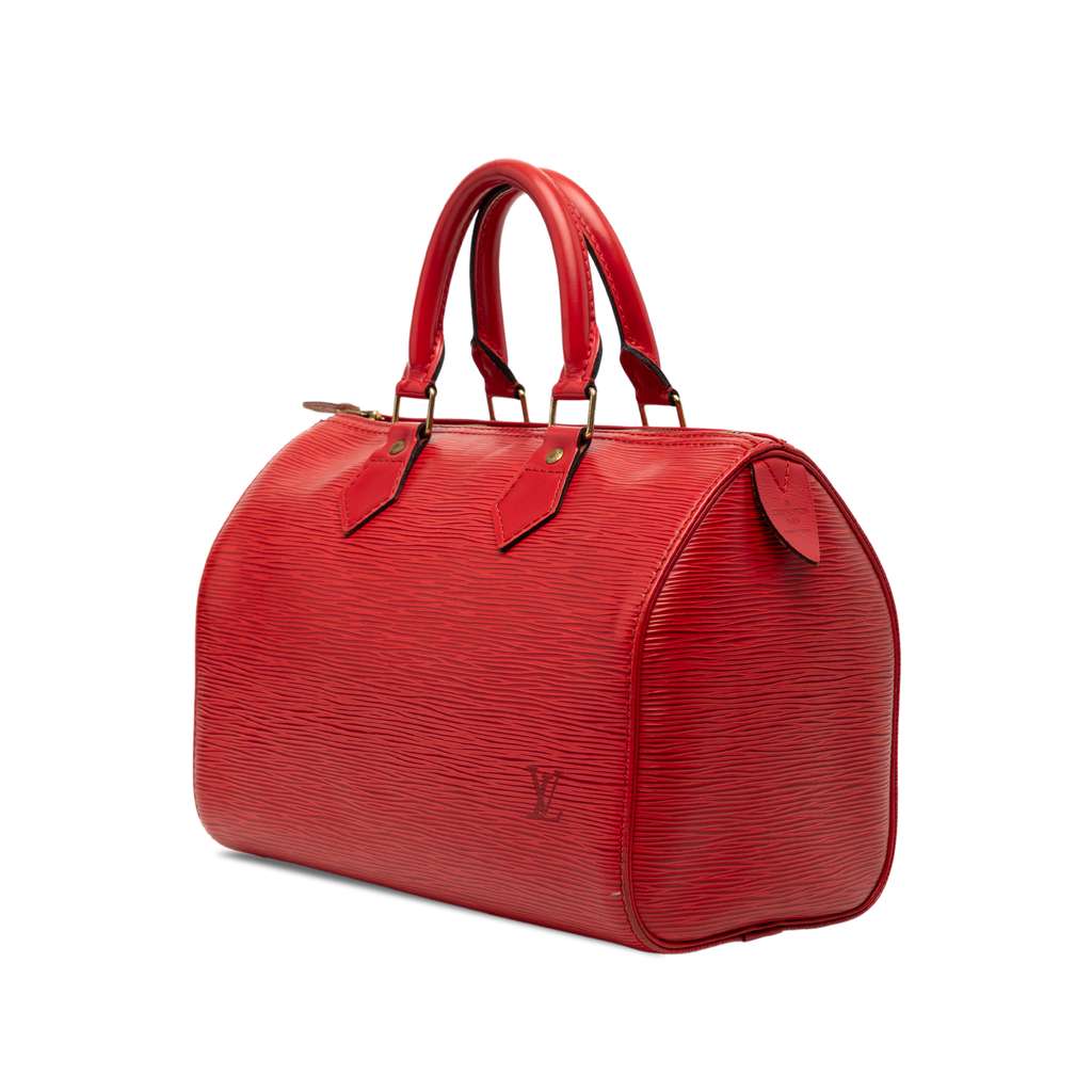 Louis Vuitton Epi Speedy 25 Red Leather Good condition - Back View