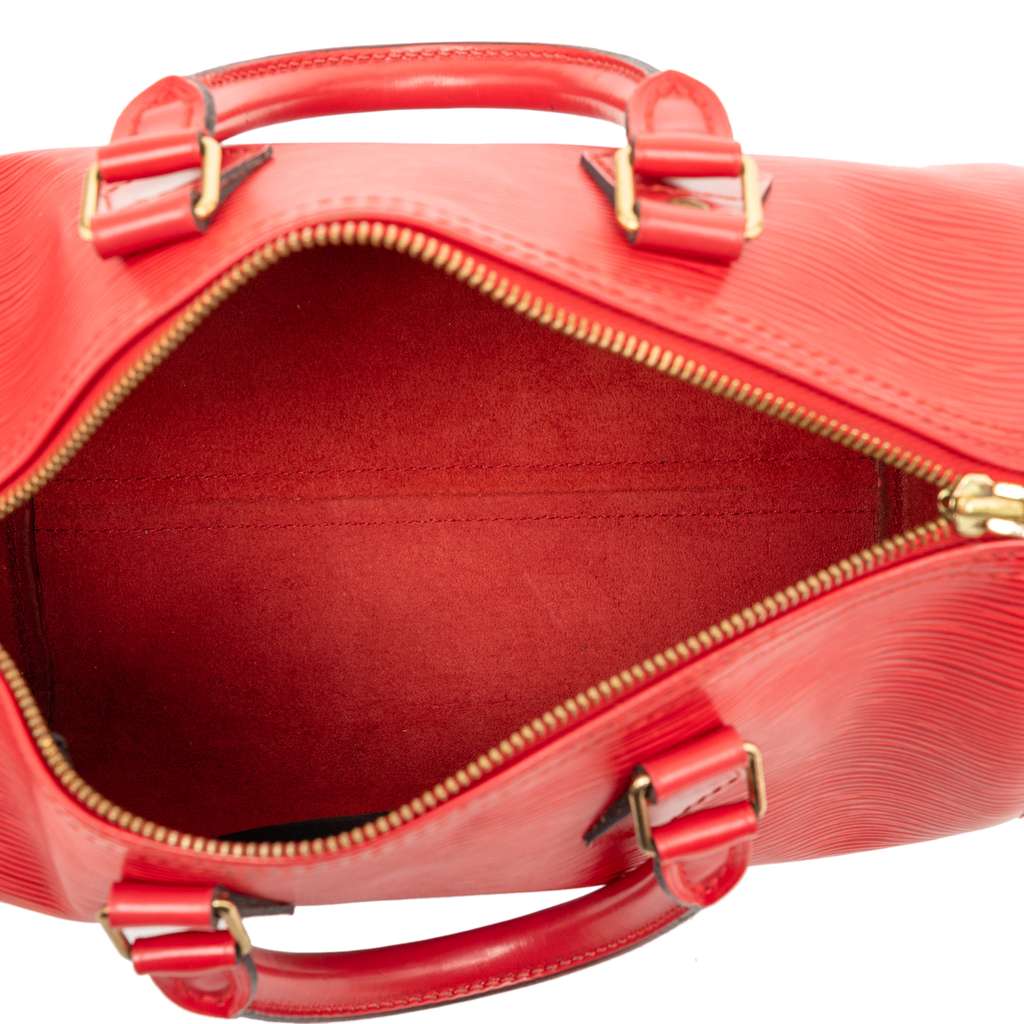 Louis Vuitton Epi Speedy 25 Red Leather Good condition - Model View