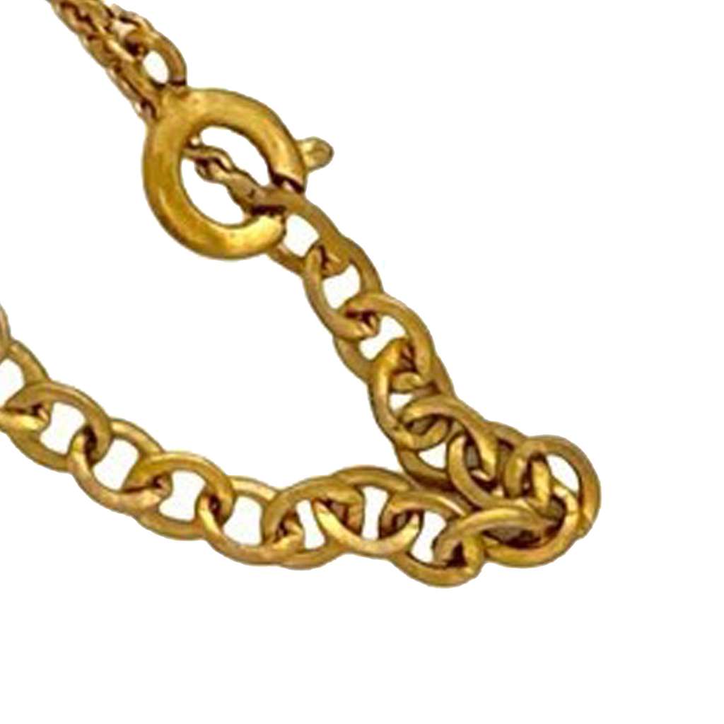 Dior Gold Plated CD Logo Pendant Necklace Gold Metal Good condition - Model View