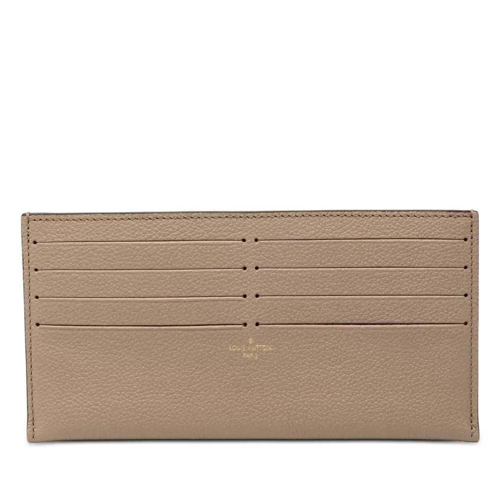 Louis Vuitton Calfskin Felicie Card Holder Insert Brown Leather Very good - Front View