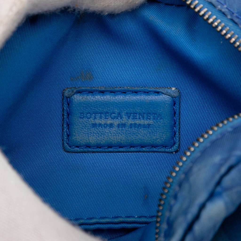 Bottega Veneta Nylon Intrecciolusion Pouch Blue Good condition - Box View
