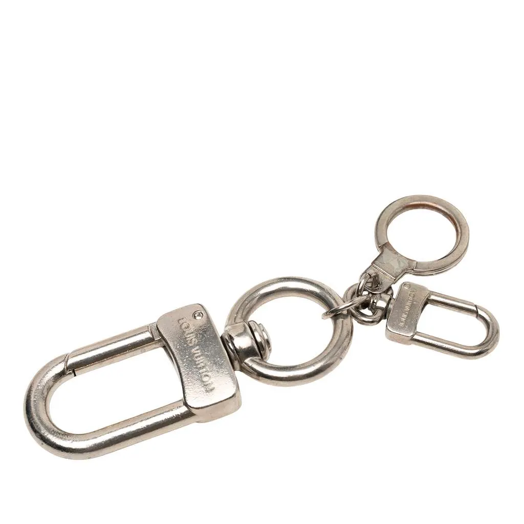 Louis Vuitton Silver Plated Anneau Cles Mousqueton XL Key Ring Silver Metal Very good - Front View