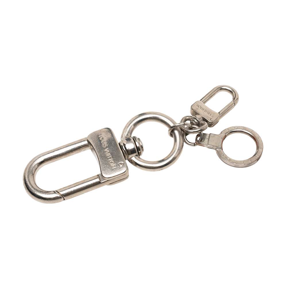 Louis Vuitton Silver Plated Anneau Cles Mousqueton XL Key Ring Silver Metal Good condition - Back View