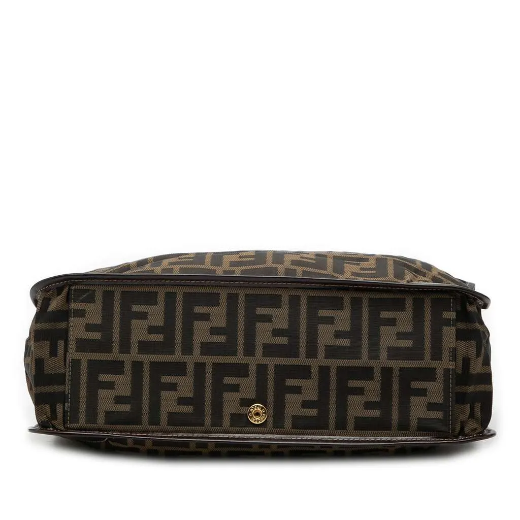 Fendi Zucca Canvas Shopping Tote Brown Canvas Good - Inside View
