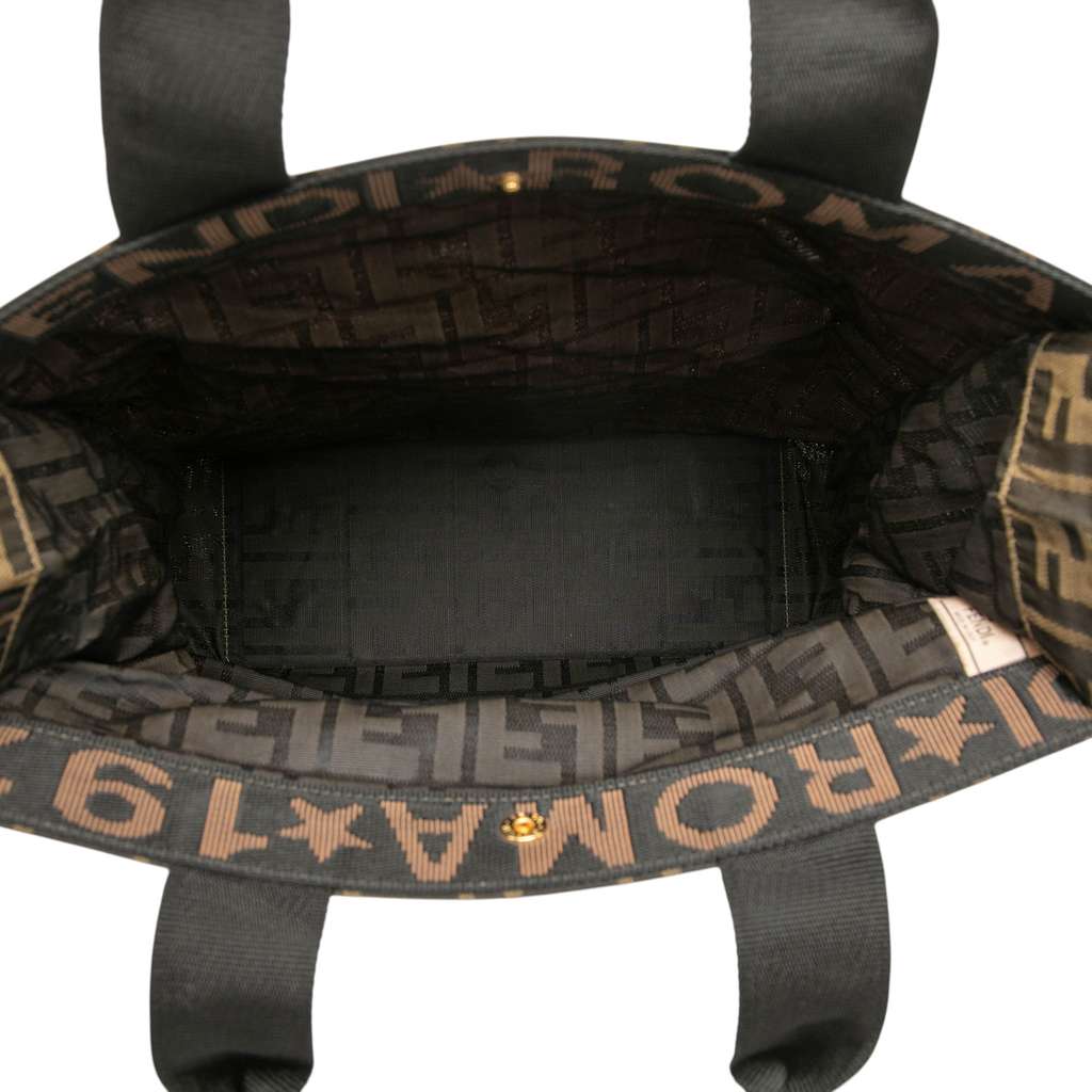 Fendi Zucca Canvas Shopping Tote Brown Canvas Fair condition - Model View