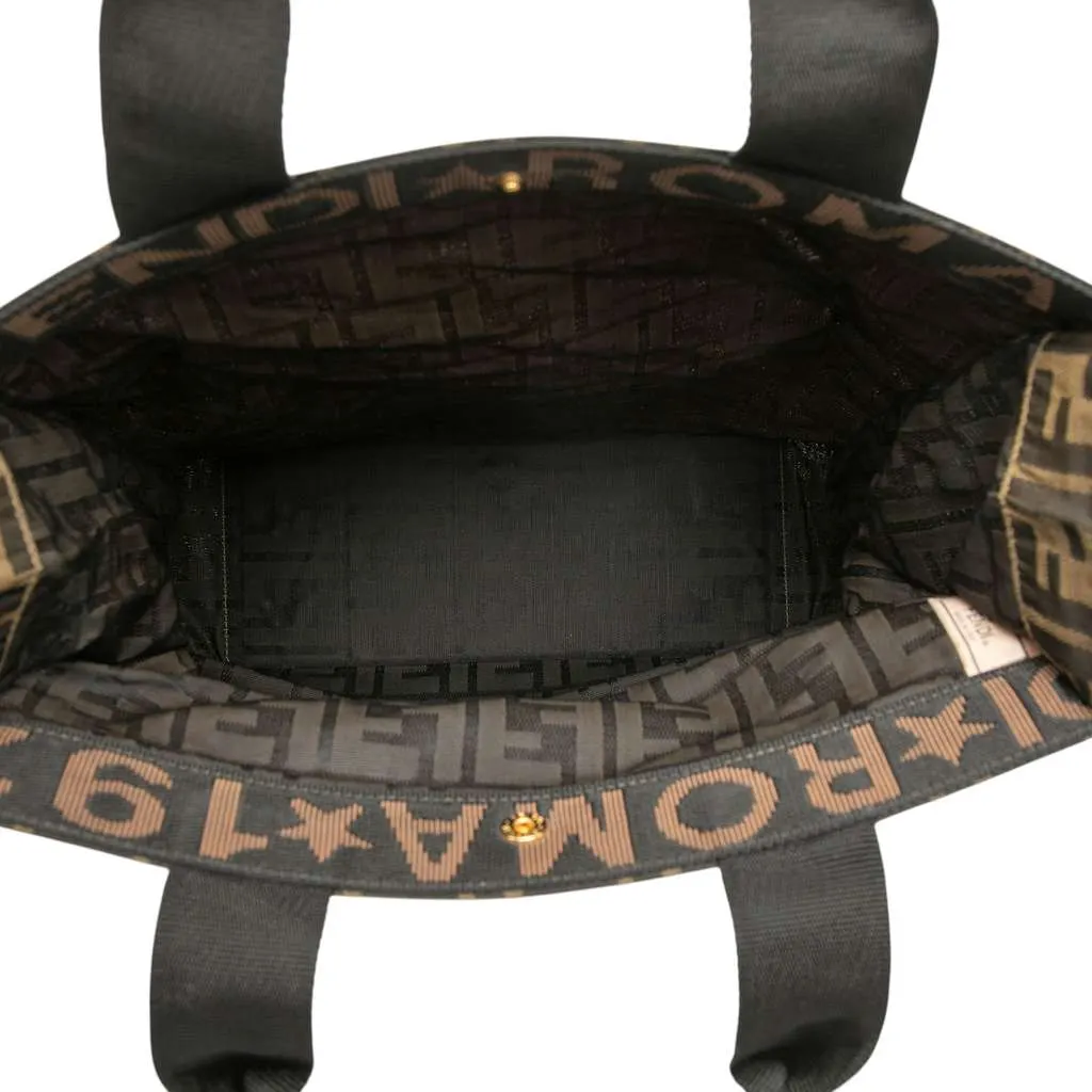 Fendi Zucca Canvas Shopping Tote Brown Canvas Good - Model View