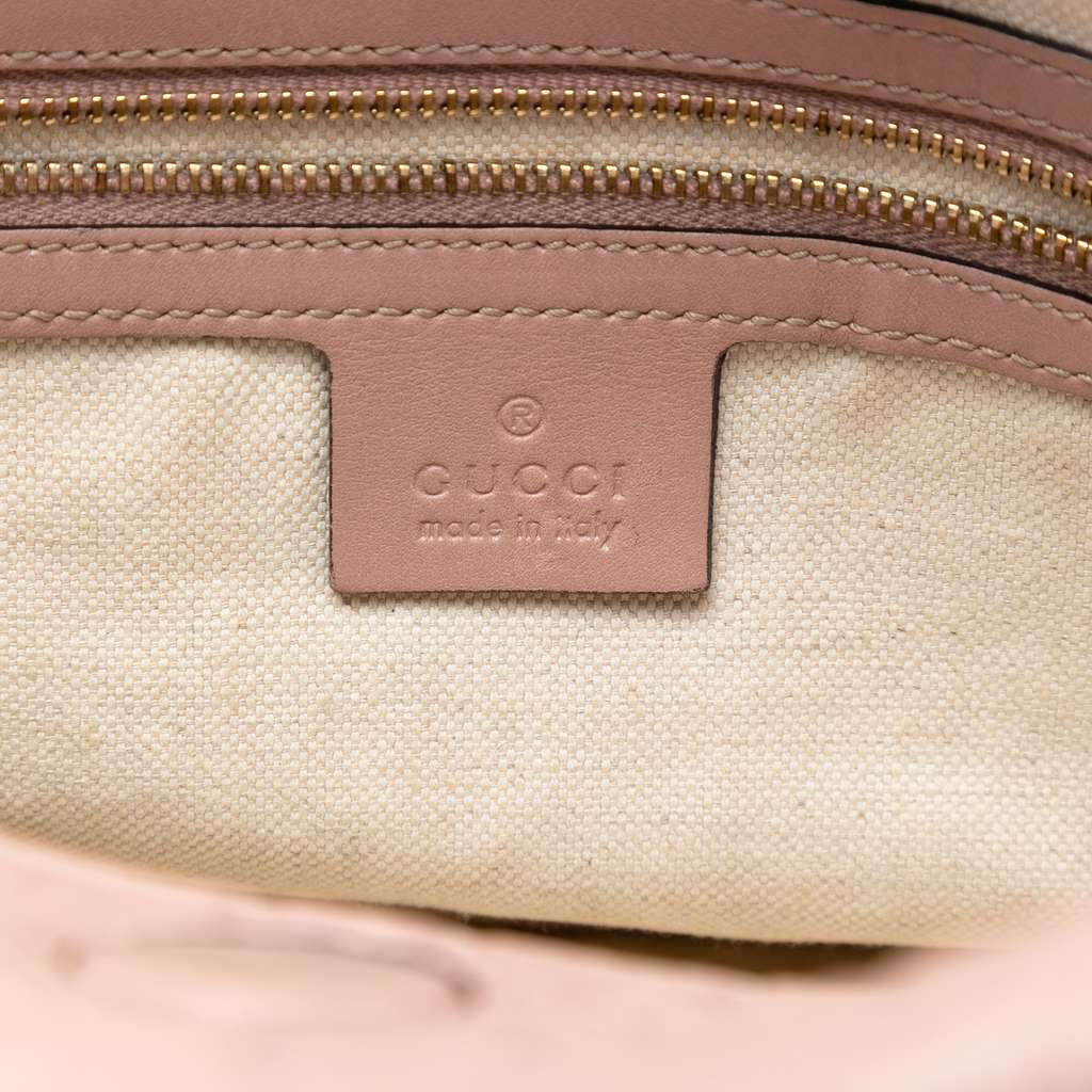 Gucci Medium Guccissima Bree Fold Over Tote Pink Leather Good condition - Box View