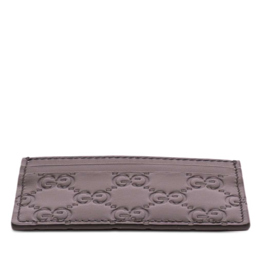 Gucci Guccissima Card Holder Black Leather Very good condition - Inside View