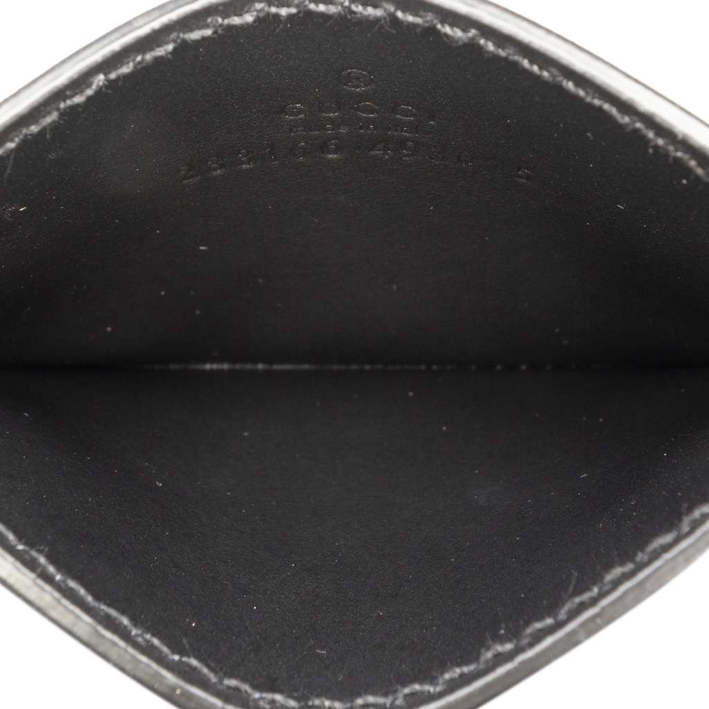 Gucci Guccissima Card Holder Black Leather Very good condition - Model View