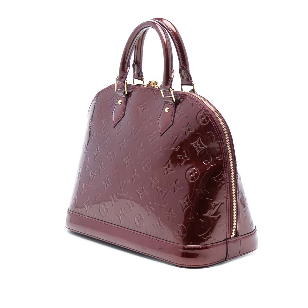 Louis Vuitton Monogram Vernis Alma PM Red Leather Good condition - Back View
