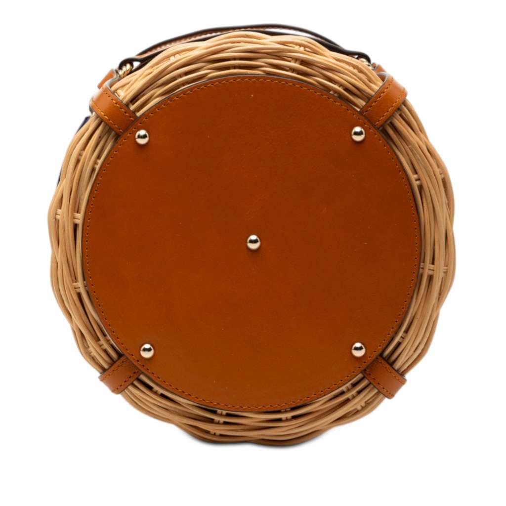 Gucci Small Cestino Wicker Bucket Bag Beige Good condition - Inside View