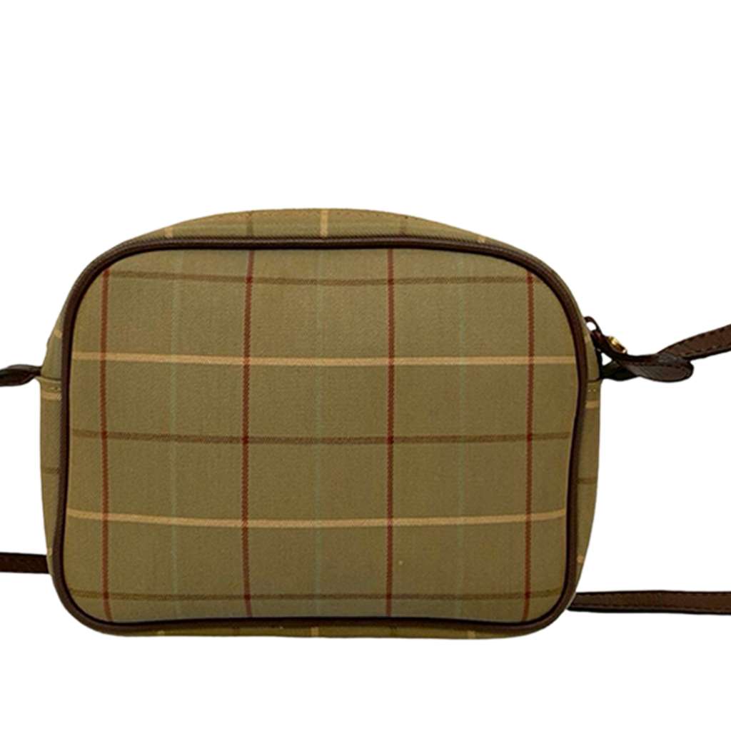 Burberry Vintage Check Canvas Crossbody Brown Canvas Good condition - Model View