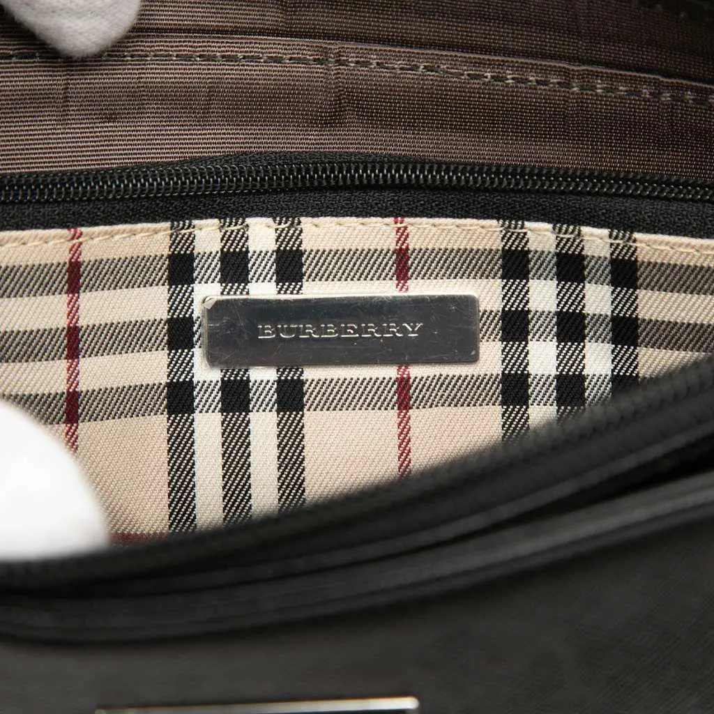 Burberry Leather Shoulder Bag Black Leather Very good - Box View