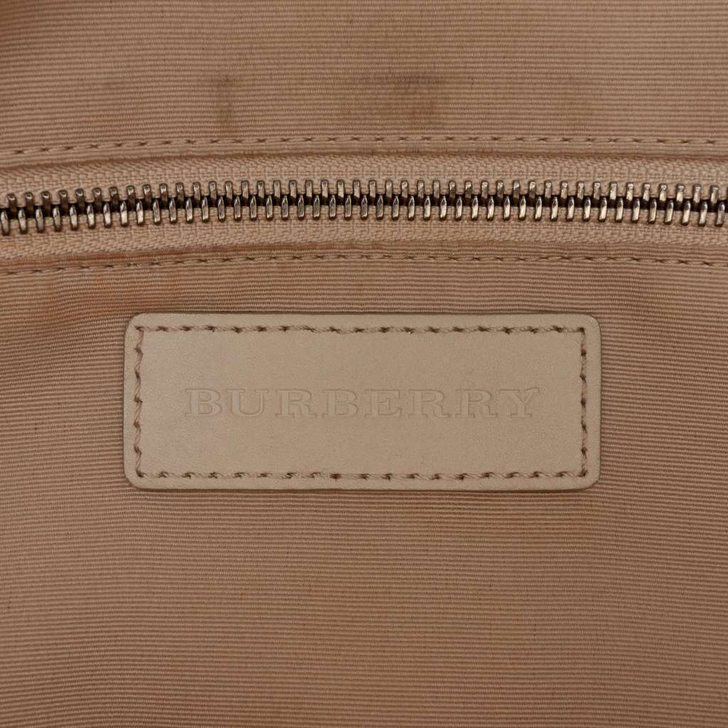 Burberry Leather Whipstitch Tassel Ellers Satchel Beige Leather Good condition - Box View