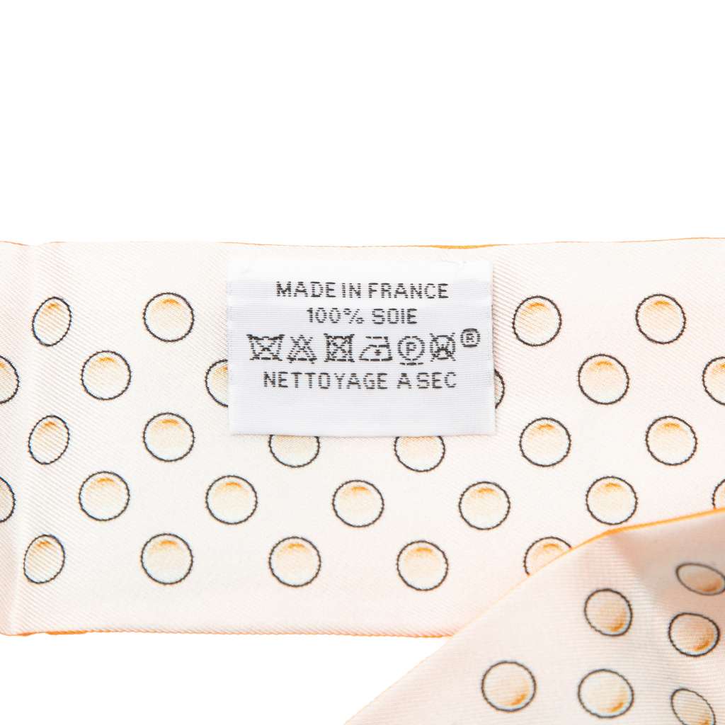 Hermès Grand Tralala Silk Twilly Scarf Orange Silk Good condition - Model View