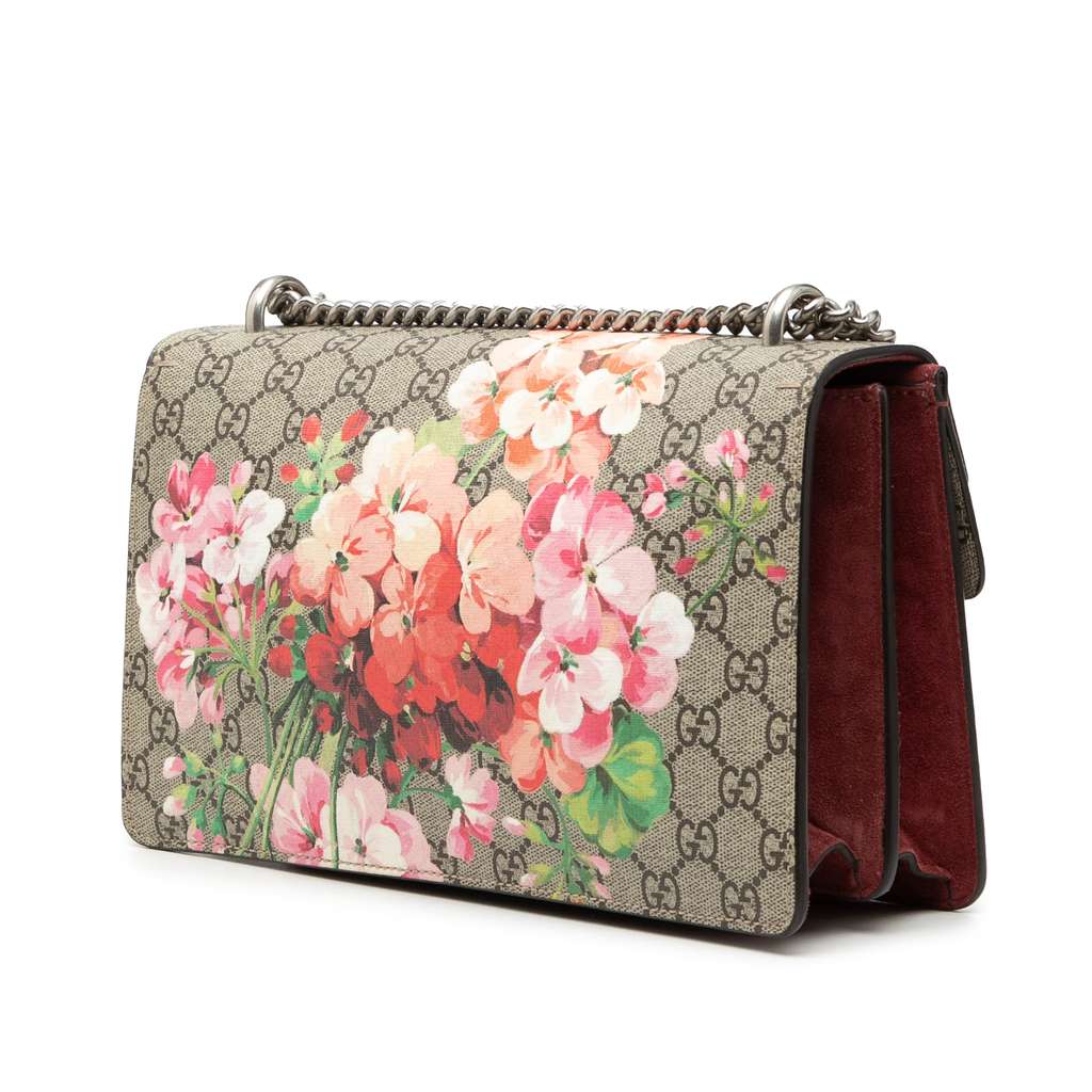 Gucci Medium GG Supreme Blooms Dionysus Shoulder Bag Beige Good condition - Back View