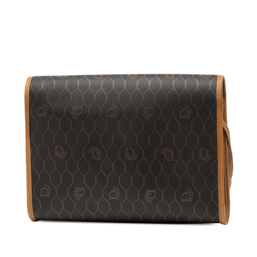 Dior Honeycomb Coated Canvas Crossbody Black Canvas Fair condition - Back View