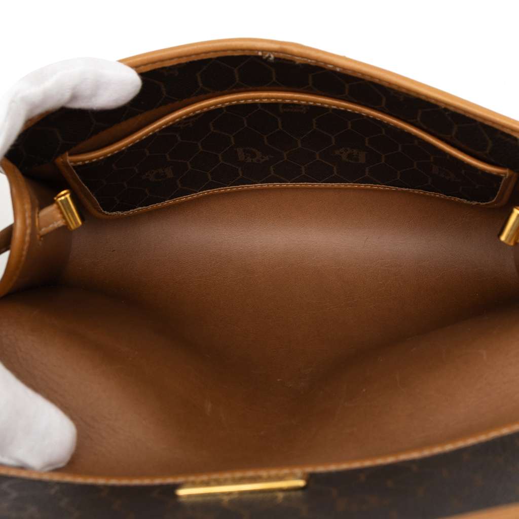 Dior Honeycomb Coated Canvas Crossbody Black Canvas Fair condition - Model View