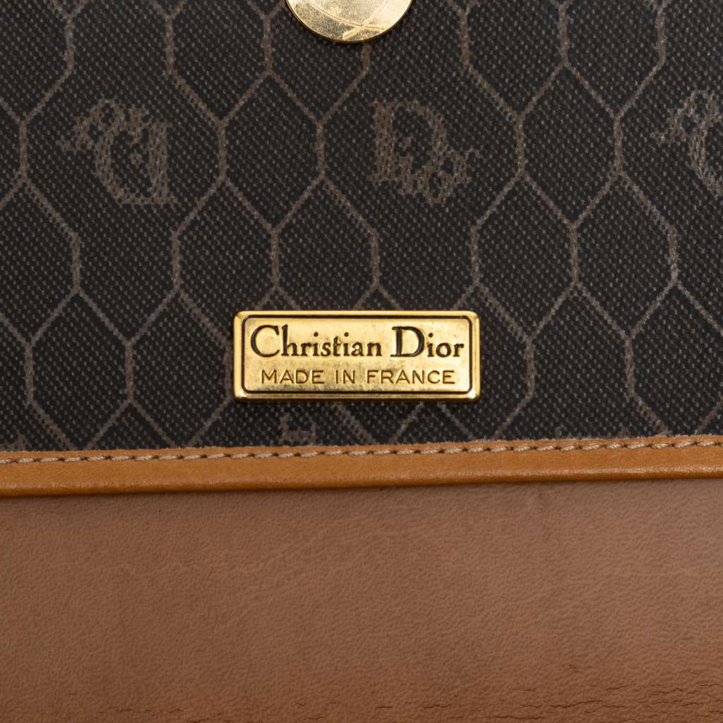 Dior Honeycomb Coated Canvas Crossbody Black Canvas Fair condition - Box View