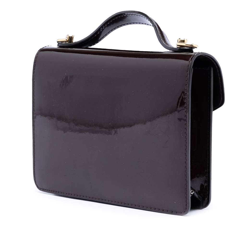 Louis Vuitton Vernis Monceau BB Purple Leather Good condition - Back View