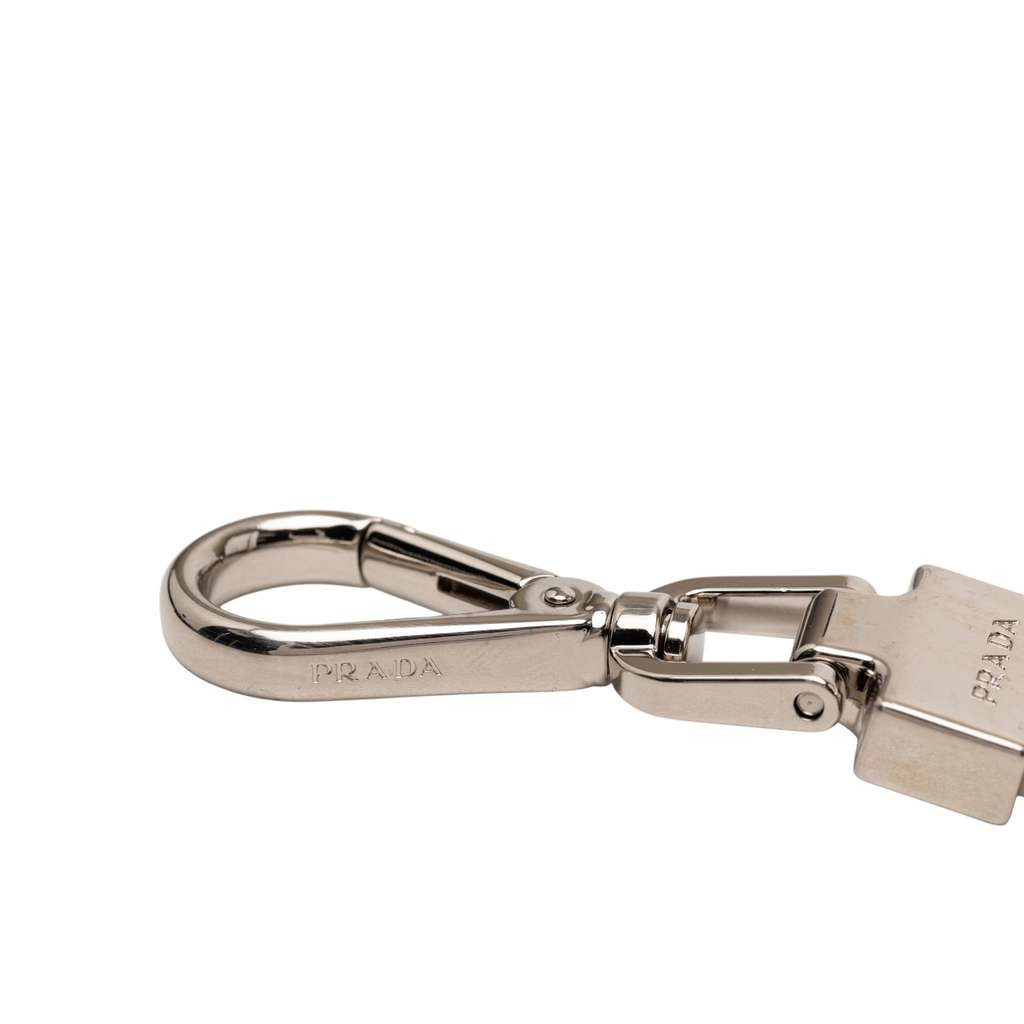 Prada Saffiano Logo Key Holder Grey Leather Good condition - Inside View