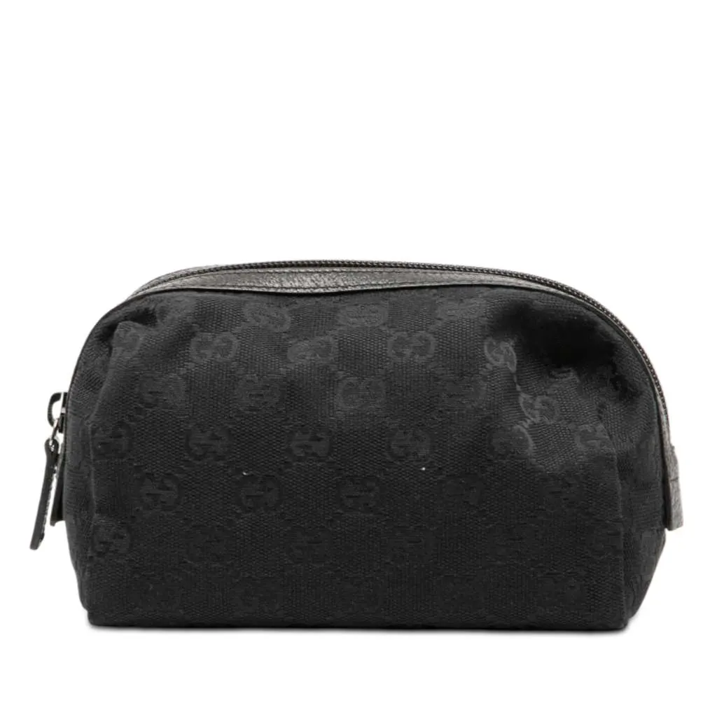 Gucci GG Canvas Pouch Black Canvas Very good - Front View