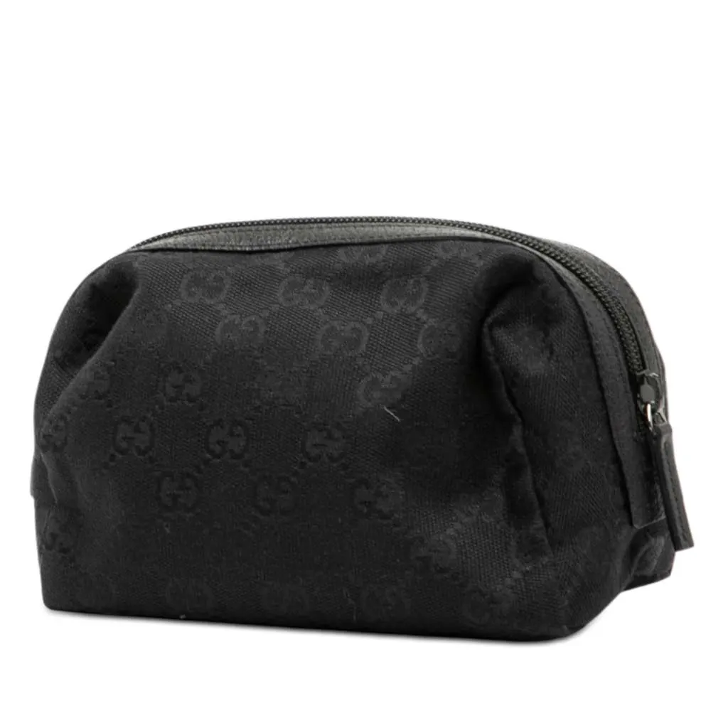Gucci GG Canvas Pouch Black Canvas Very good - Back View