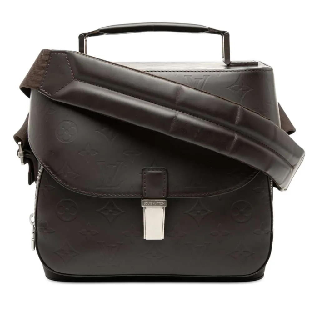 Louis Vuitton Monogram Glace Charly Brown Leather Good - Front View