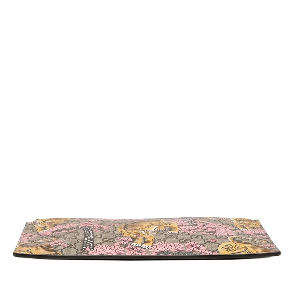 Gucci GG Supreme Bengal Clutch Beige Very good - Inside View