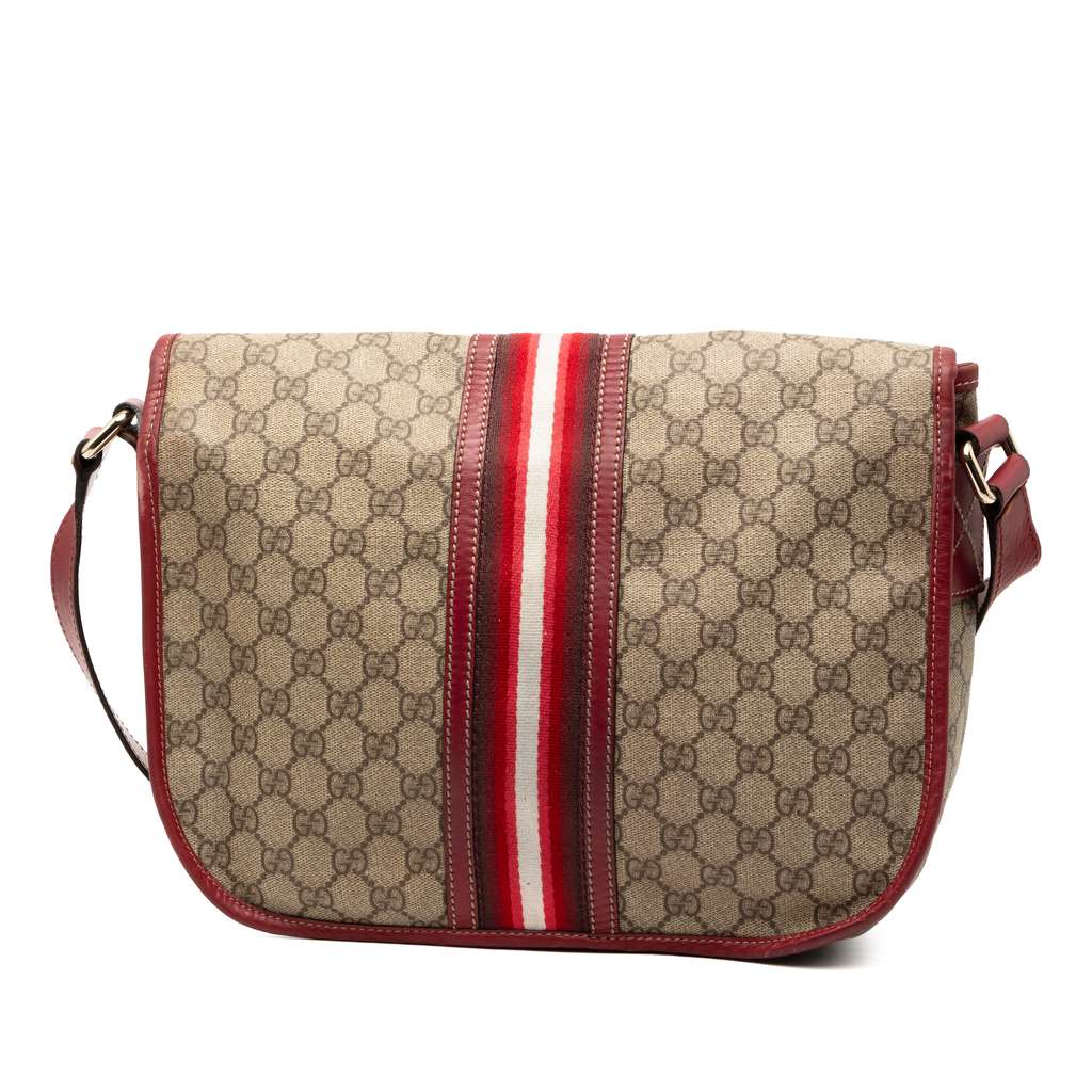 Gucci GG Supreme Web Crossbody Beige Fair condition - Back View