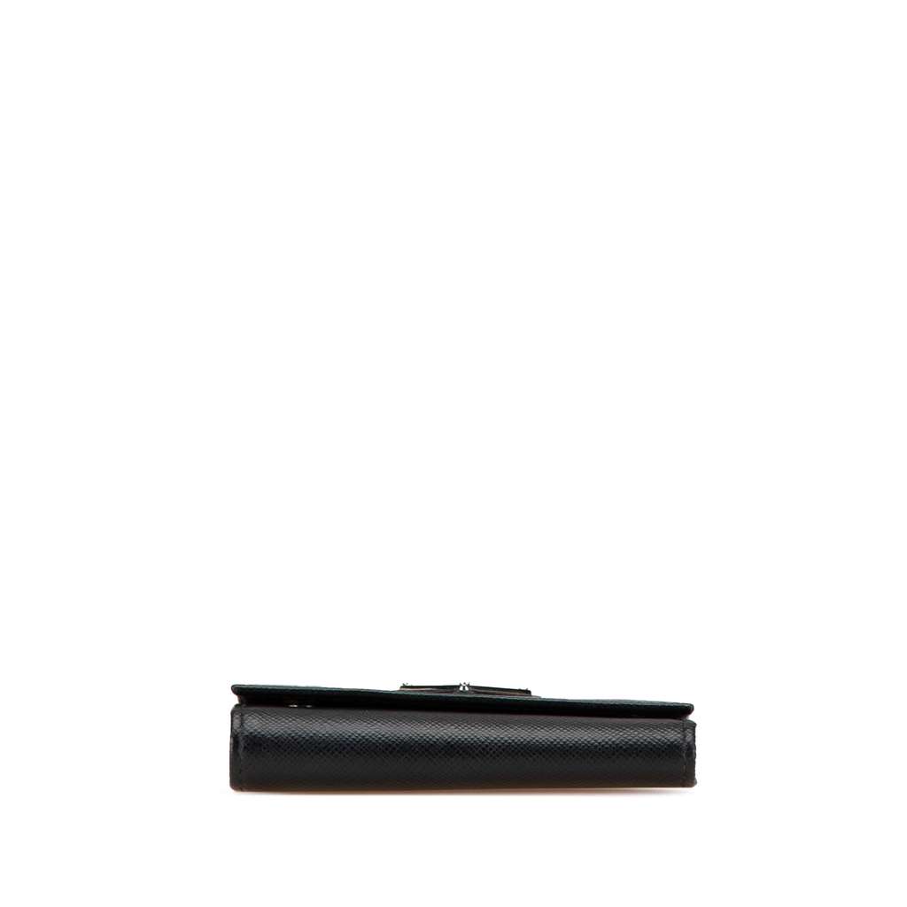 Prada Saffiano Key Holder Black Leather Good condition - Inside View