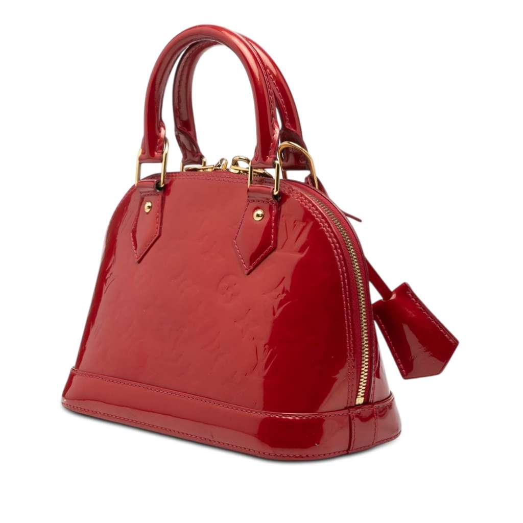 Louis Vuitton Monogram Vernis Alma BB Red Leather Fair condition - Back View