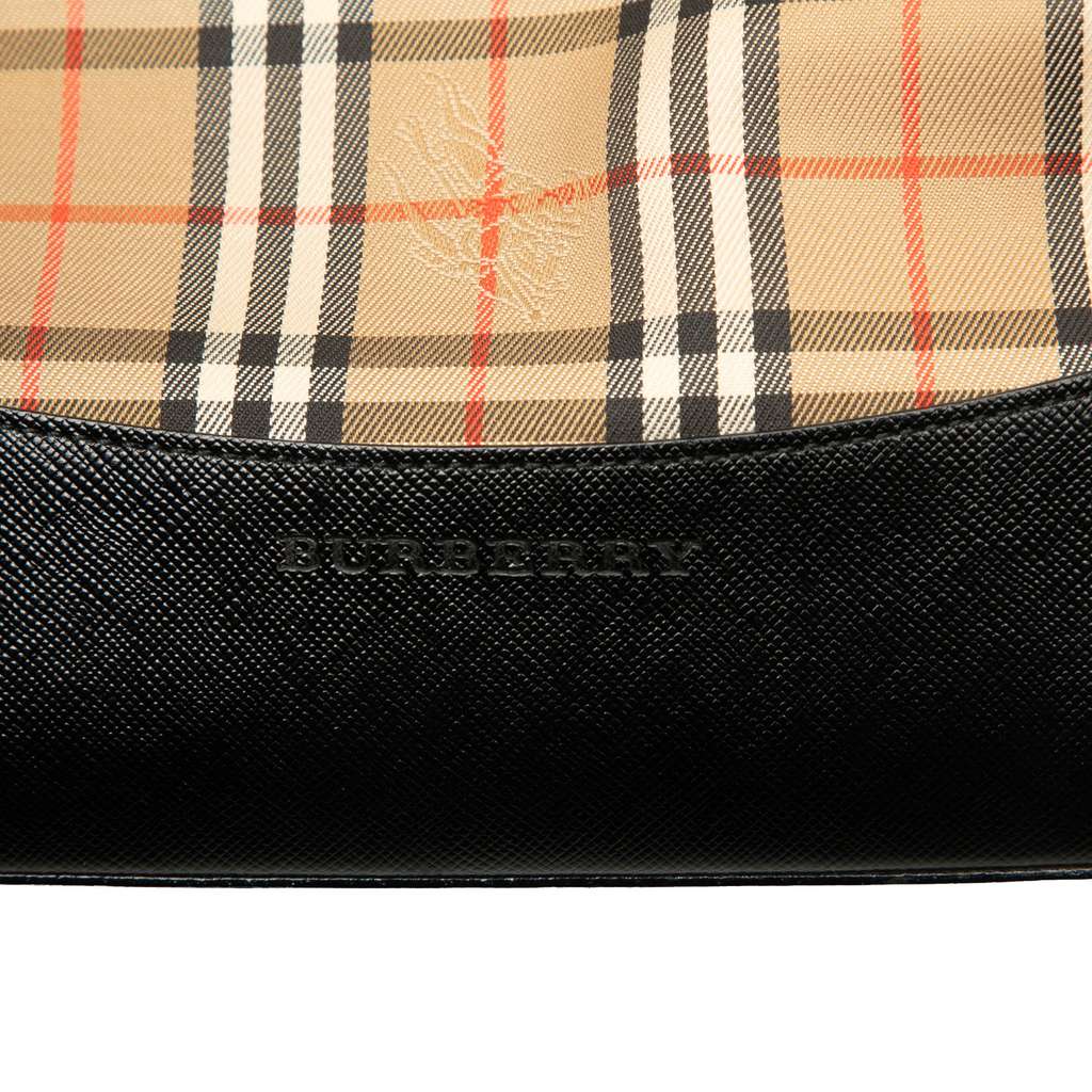 Burberry Haymarket Check Canvas Tote Beige Good condition - Box View