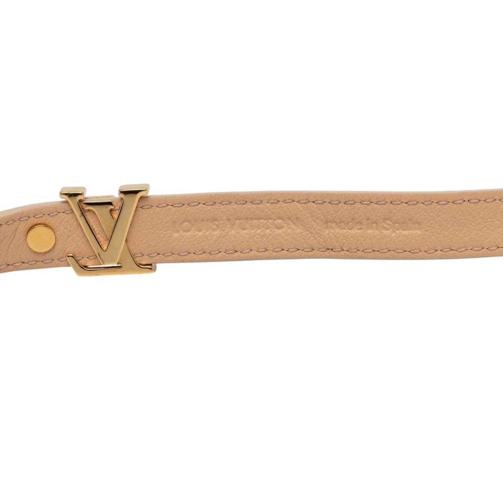 Louis Vuitton Leather LV Iconic Bracelet Beige Leather Good condition - Box View