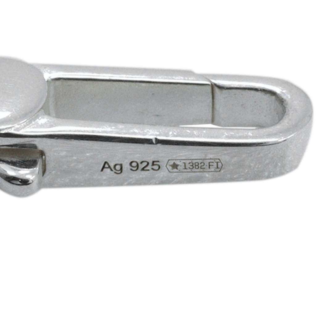 Gucci Sterling Silver Interlocking G Pendant Bracelet Silver Silver Good condition - Back View