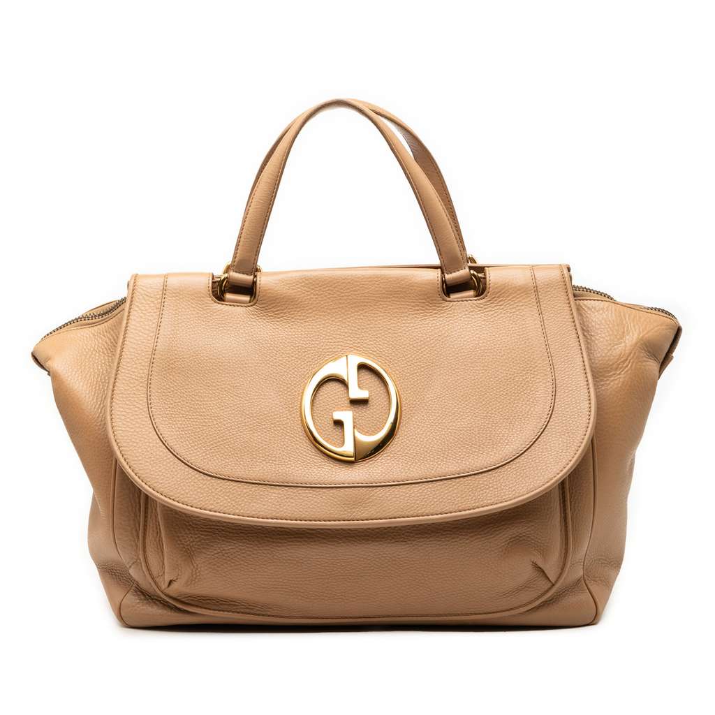 Gucci حقيبة يد متوسطة الحجم من الجلد تعود لعام 1973