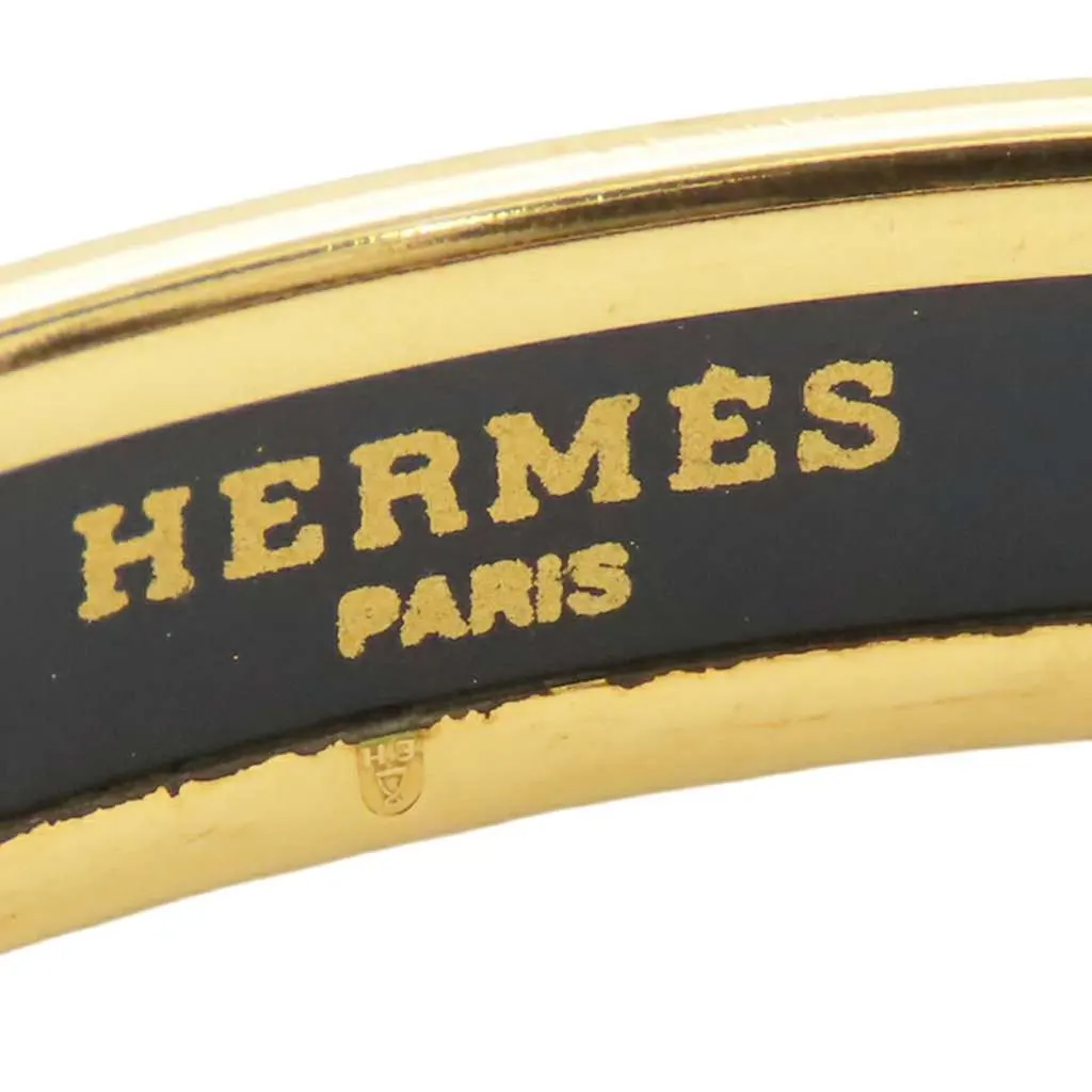 Hermès Narrow Emailles Enamel Bangle 62 Gold Very good - Model View