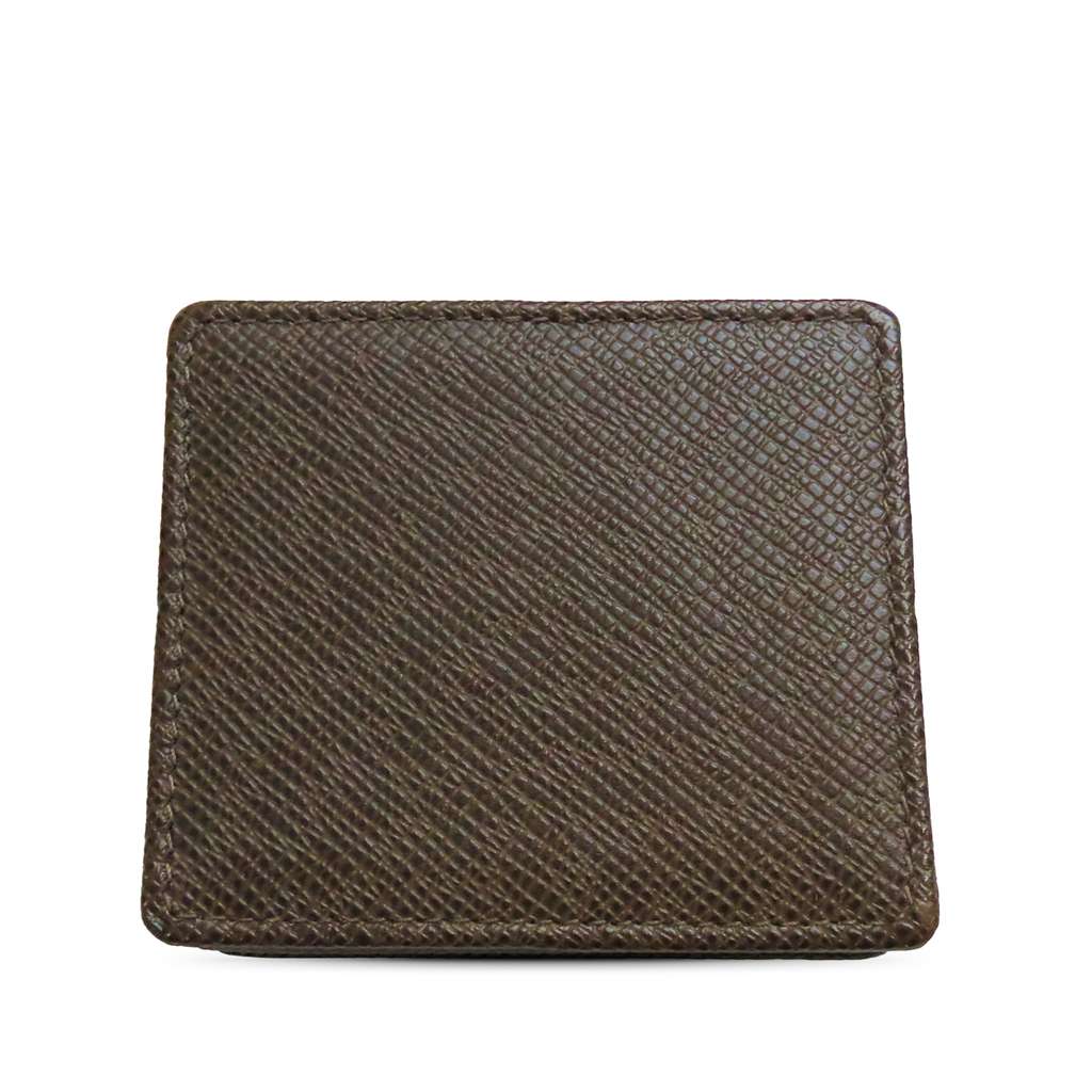 Louis Vuitton Taiga Porte Monnaie Boite Coin Case Brown Leather Good condition - Back View